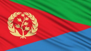 Eritre bayrakla bir kumaş'ın gerçek yapısını