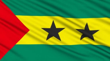 Sao tome bayrakla bir kumaş'ın gerçek yapısını