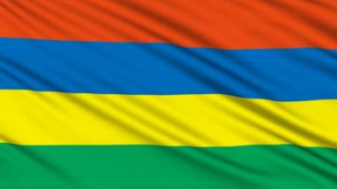 Mauritius bayrakla bir kumaş'ın gerçek yapısını