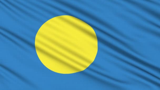 Icône drapeau Palaos, avec la structure réelle d'un tissu 