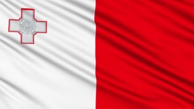 bir kumaş gerçek yapısı ile Malta bayrağı