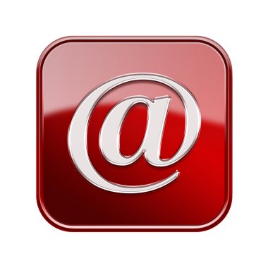 e-posta simgesi simgesi kırmızı, beyaz zemin üzerine izole