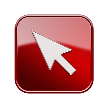 imleç simgesi kırmızı, beyaz zemin üzerine izole