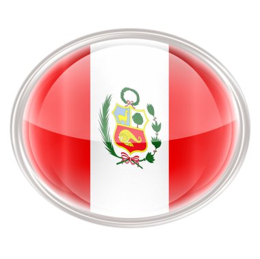 Beyaz arka plan üzerinde izole peru bayrağı simgesi.