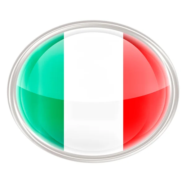 Icono de la bandera de Italia, aislado sobre fondo blanco — Stockfoto