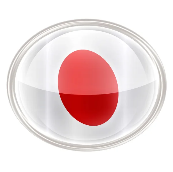 Japan flaggikonen, isolerad på vit bakgrund. — Stockfoto