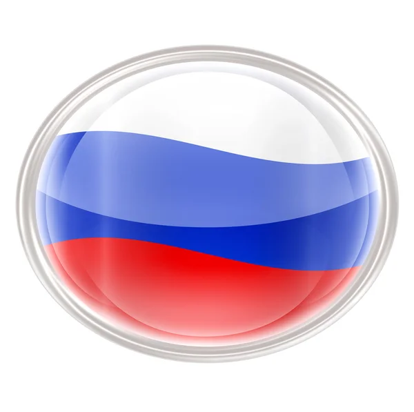 Значок прапорця Росії, ізольовані на білому тлі — стокове фото