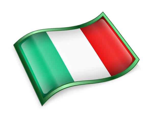 Icono de la bandera de Italia, aislado sobre fondo blanco — Stockfoto