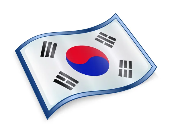 Icono de bandera de Corea del Sur —  Fotos de Stock