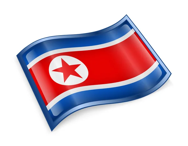 Norra korea flaggikonen — Stockfoto