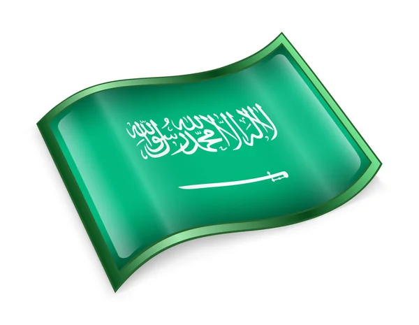 Icono de bandera de Arabia Saudita — Foto de Stock