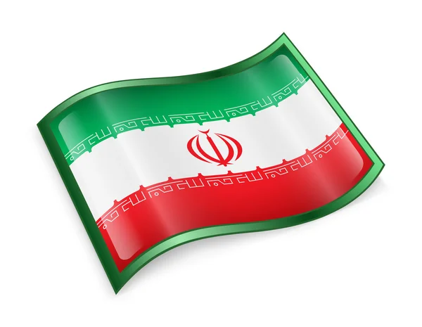 Iran flaggikonen — Stockfoto