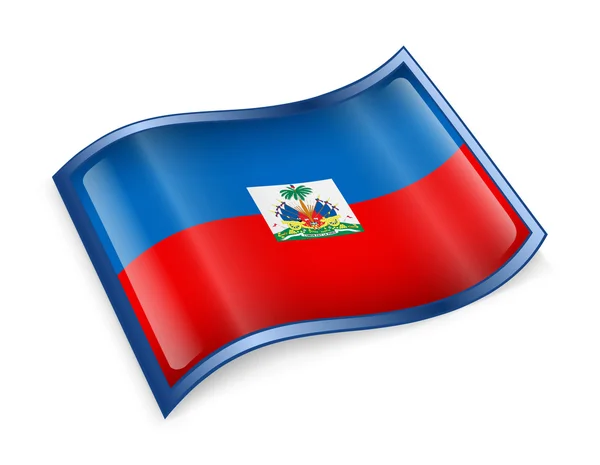 Haiti flaga ikona — Zdjęcie stockowe