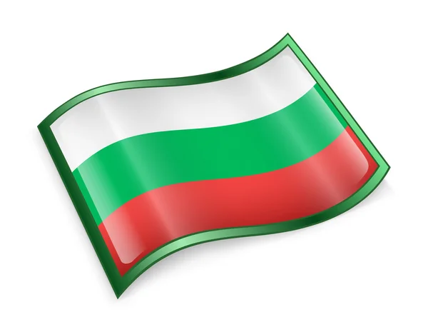 Bulgaria Flag Icon, isolated on white background. — Stock Photo, Image