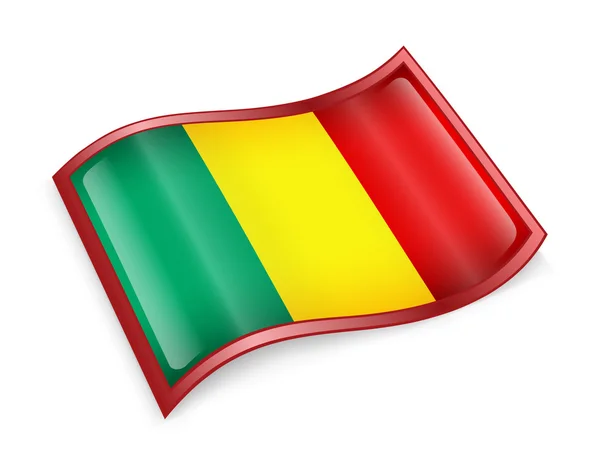 Mali vlagpictogram, geïsoleerd op witte achtergrond. — Stockfoto