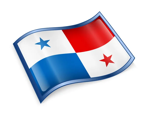 Panama flag icon, isoliert auf weißem Hintergrund. — Stockfoto