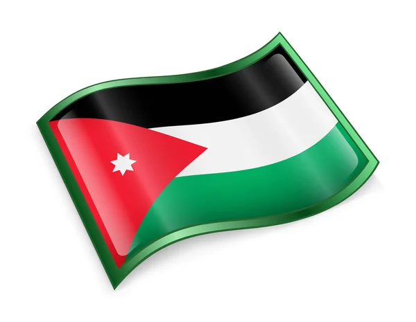 约旦国旗图标 — 图库照片