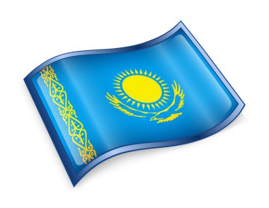 het pictogram van de vlag van Kazachstan.