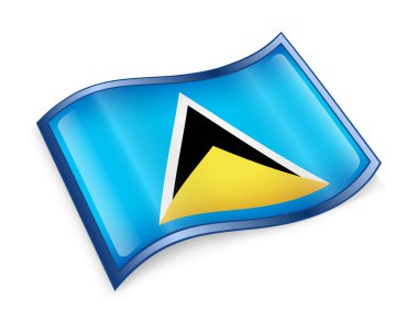 Saint lucia bayrak simgesi.