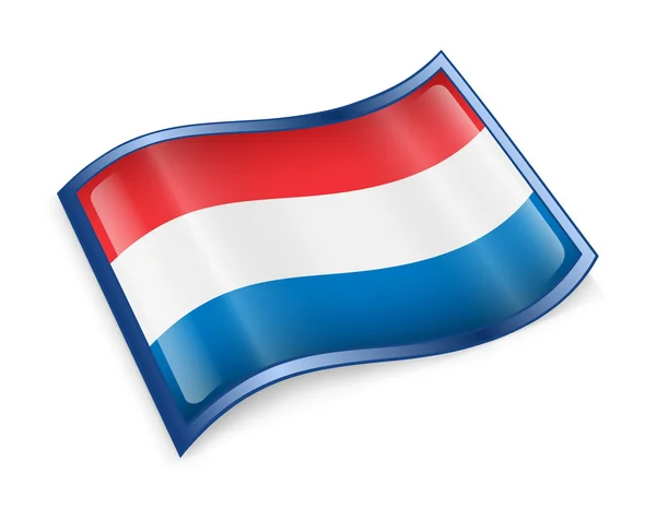 Nederlandsk flaggikon . – stockfoto