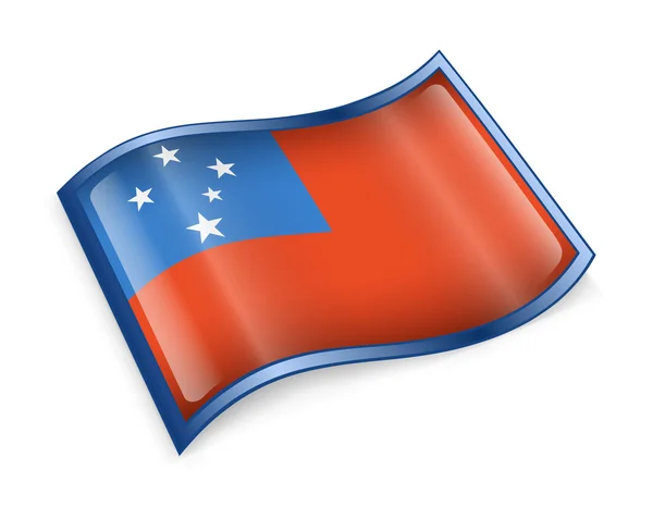 Bandera de Samoa icono —  Fotos de Stock