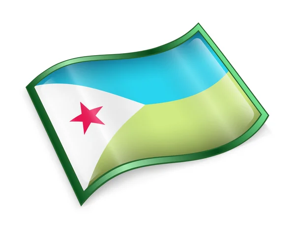 Cibuti bayrağı simgesi. — Stok fotoğraf