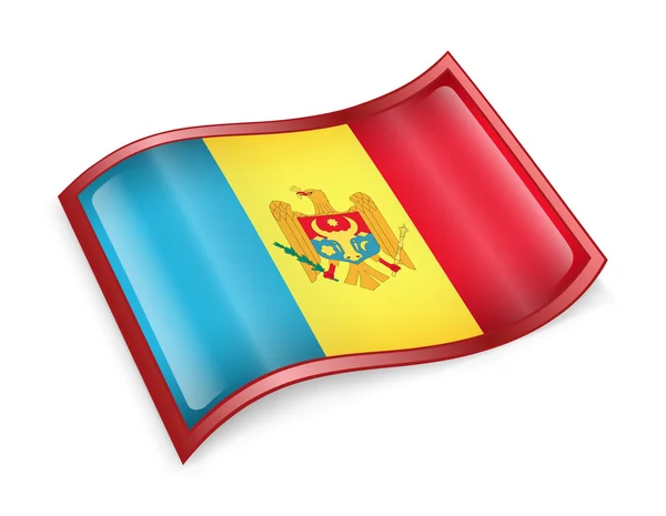 Moldavien flaggikonen. — Stockfoto