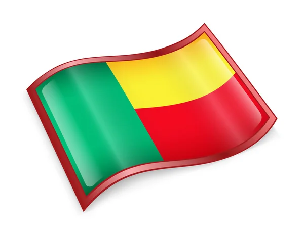Benin Flag icon. — Stock Photo, Image
