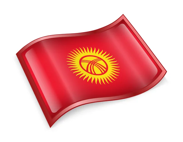 Kyrgyzstan Flag icon. — Stock Photo, Image