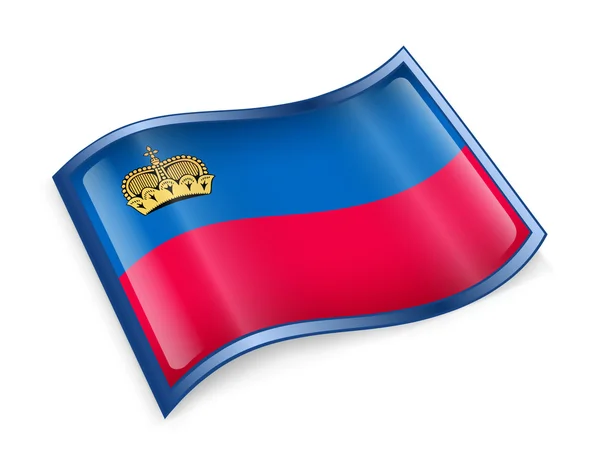 Liechtenstein icône du drapeau . — Photo