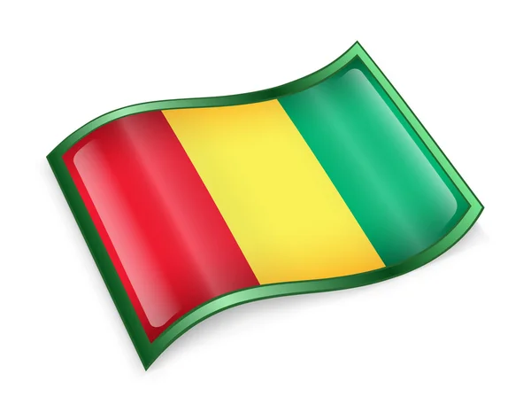 Het pictogram van de vlag van Guinee. — Stockfoto