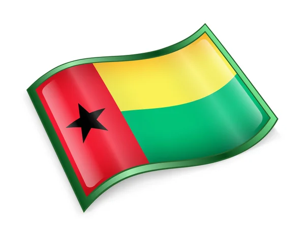 Het pictogram van de vlag van Guinee-Bissau. — Stockfoto