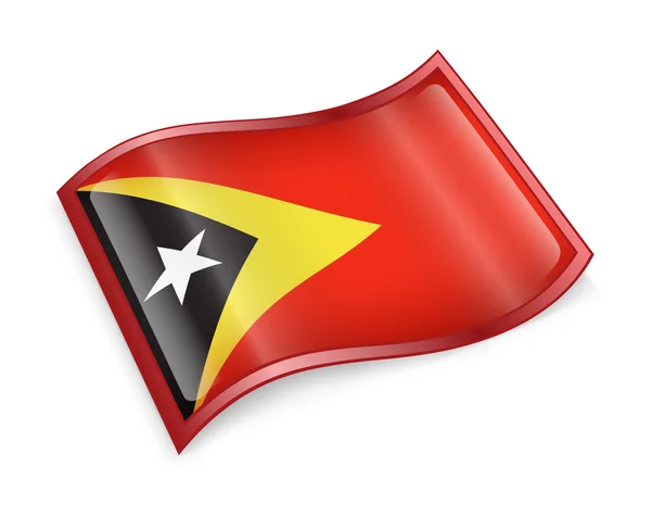 Het pictogram van de vlag van Oost-timor. — Stockfoto