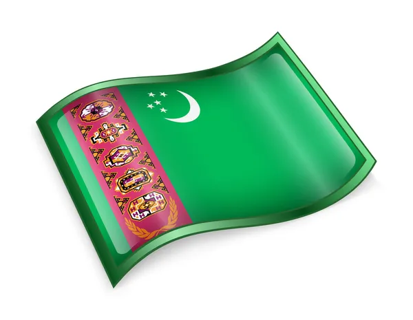 Ikon bendera Turkmenistan — Stok Foto