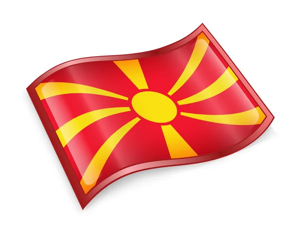Makedonien flaggikonen. — Stockfoto