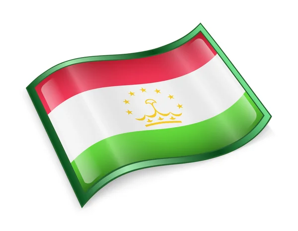 Icône drapeau du Tadjikistan . — Photo