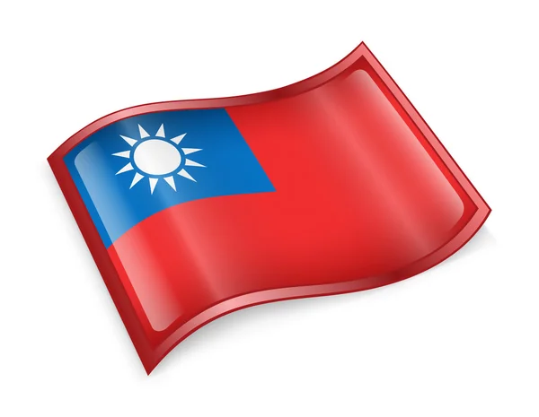 Het pictogram van de vlag van Taiwan. — Stockfoto