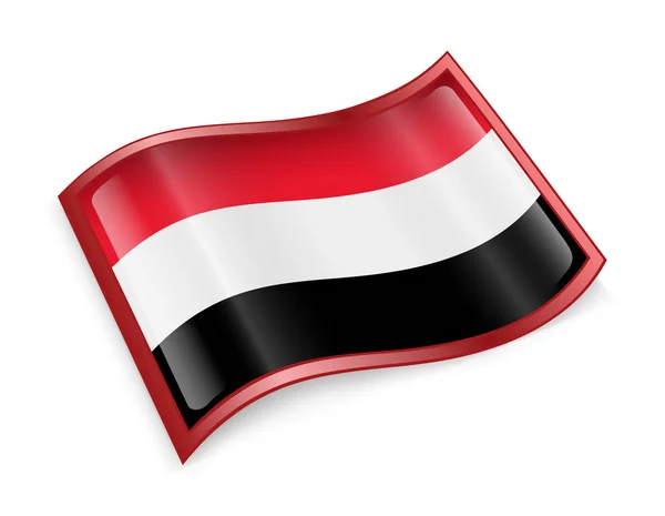 Yemeni flag icon. — Stock Photo, Image