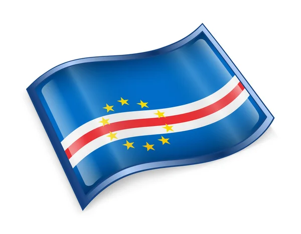 Het pictogram van de vlag van Kaapverdië. — Stockfoto