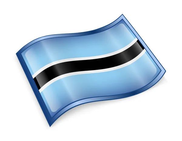 Het pictogram van de vlag van Botswana. — Stockfoto