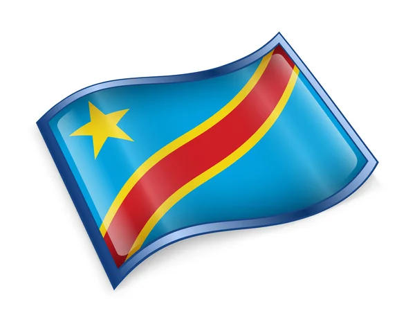 Kongo flaggikonen. — Stockfoto