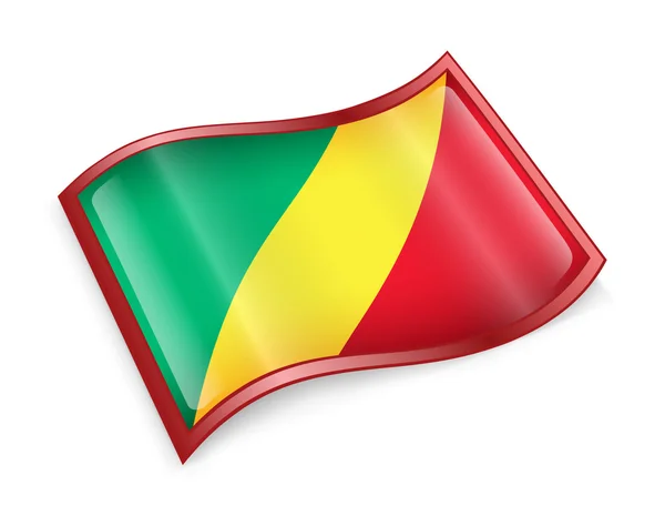 Republic of the Congo Flag icon. — Stock Photo, Image