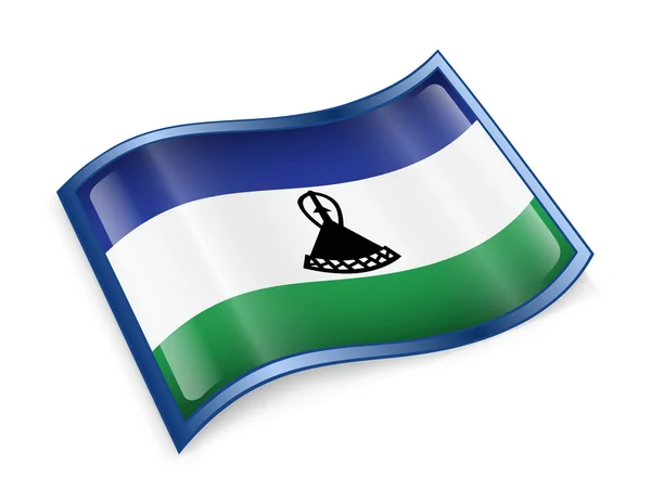 Het pictogram van de vlag van Lesotho. — Stockfoto