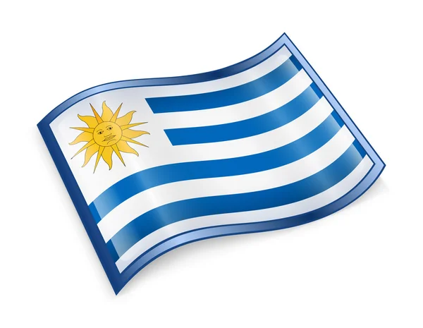 Icono de bandera uruguaya . — Foto de Stock