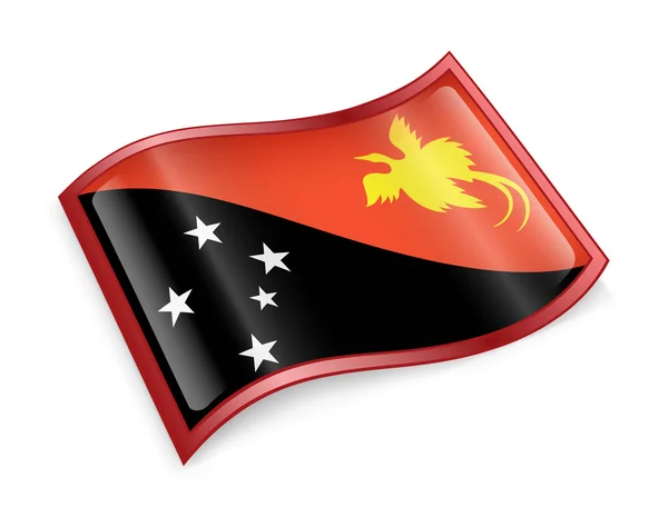 Het pictogram van de vlag van Papoea-Nieuw-guinea. — Stockfoto