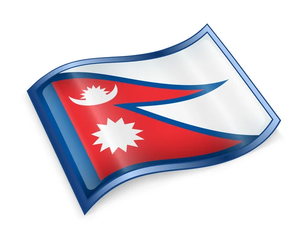 尼泊尔国旗图标. — 图库照片
