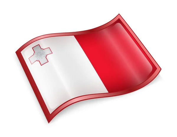 Ikonę flagi-Maltański. — Zdjęcie stockowe
