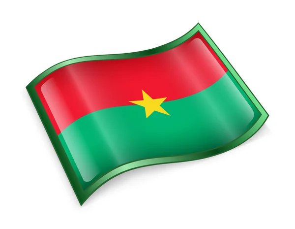 Burkina Faso flag icon. — Stock Photo, Image