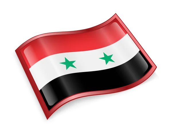 Icône drapeau syrien . — Photo