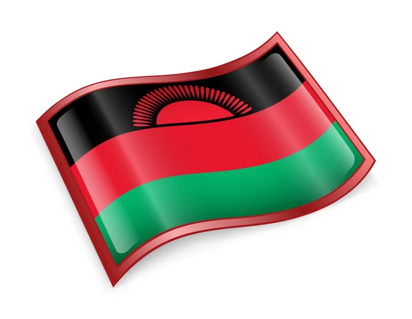 Het pictogram van de vlag van Malawi. — Stockfoto